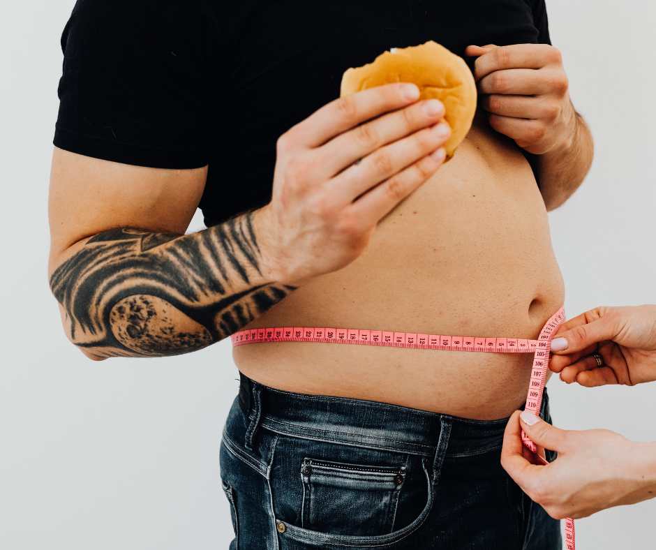 Grasso addominale e distribuzione del peso l'addome globoso